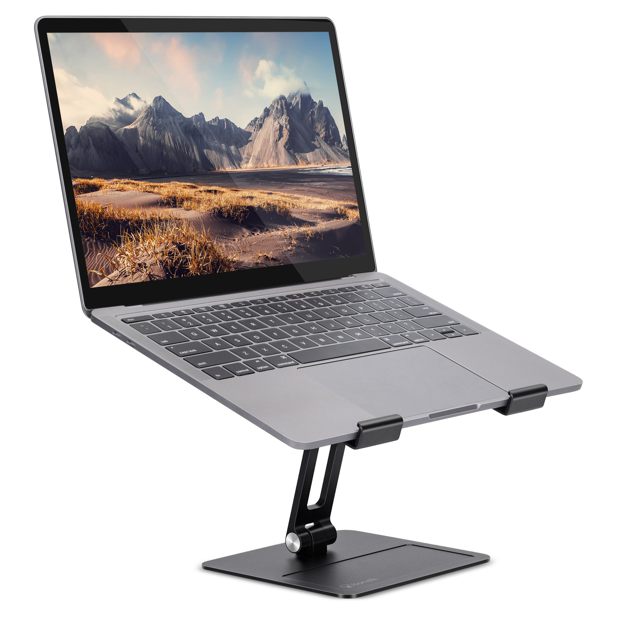 Bonelk Elevate Junior Laptop Stand for Kids - Adjustable Ergonomic Computer Riser for Home & School Use (Black) - Perfect for Online Learning, Gaming & Desk Setup