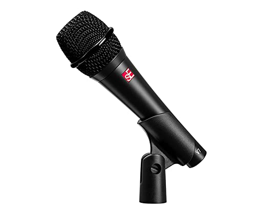 Briskdrop sE Electronics V7 Black Dynamic Supercardioid Handheld Microphone with 2 XLR Cables & 10 Cable Ties - Professional Studio Recording, Live Performances, Podcasting, Streaming & Broadcasting