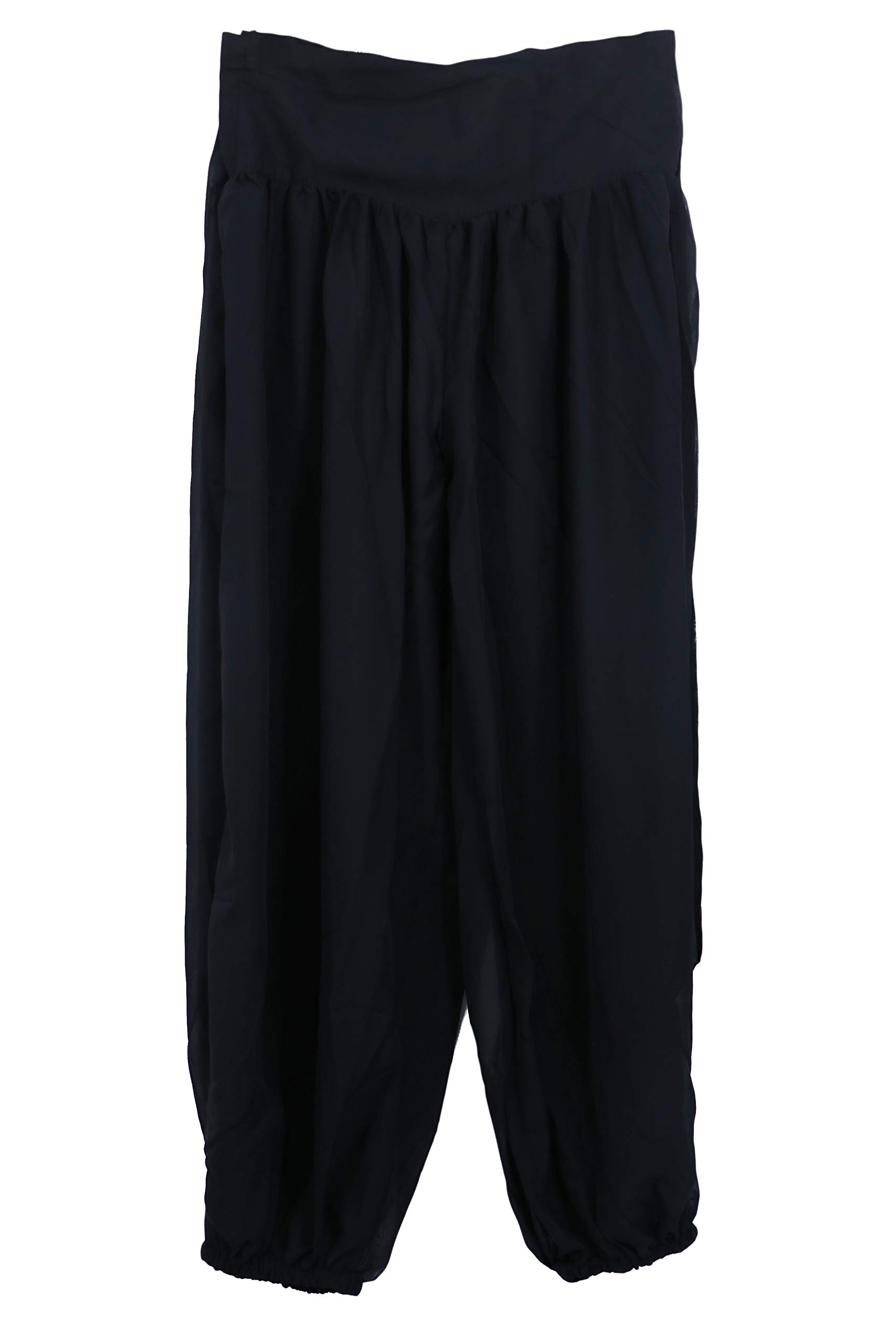 Arsimus Women's Belly Dance Gypsy Harem Pants with Side Slits - Comfortable Yoga Pants for Dance, Yoga, and Boho Fashion