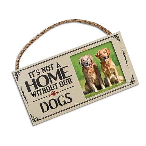 Personalized Wooden Sign - 'It's Not A Home Without Dogs' - Rustic Pet Lover Home Decor for Living Room, Bedroom, or Entryway