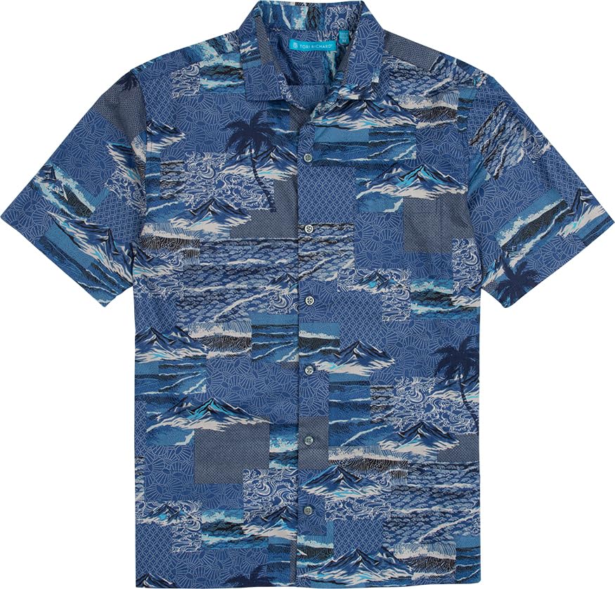 Sashiko Waves (Navy)
