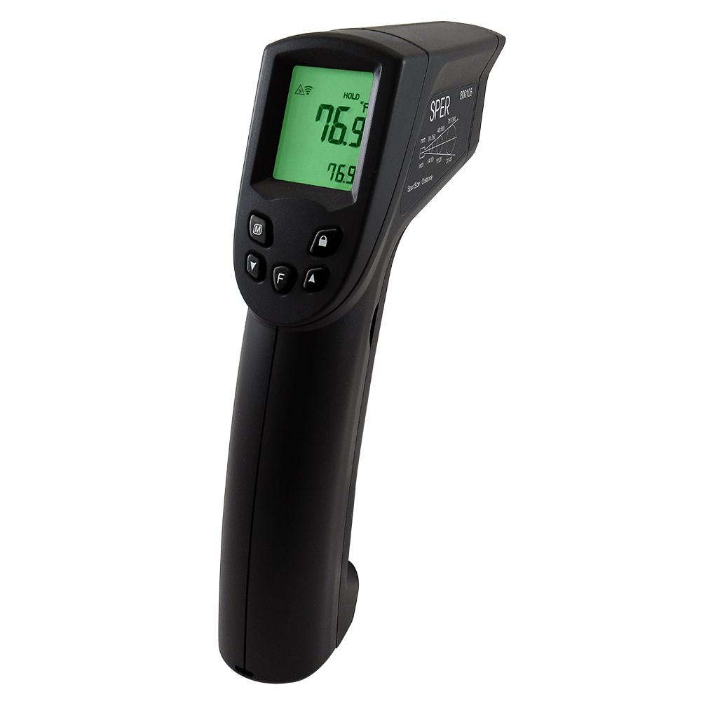 Advanced Infrared Thermometer Gun with Alarm & Thermocouple -12:1 Ratio, 1400°F (-50°C to 750°C) - Perfect for Industrial, HVAC, Cooking & Home Safety Temperature Measurement