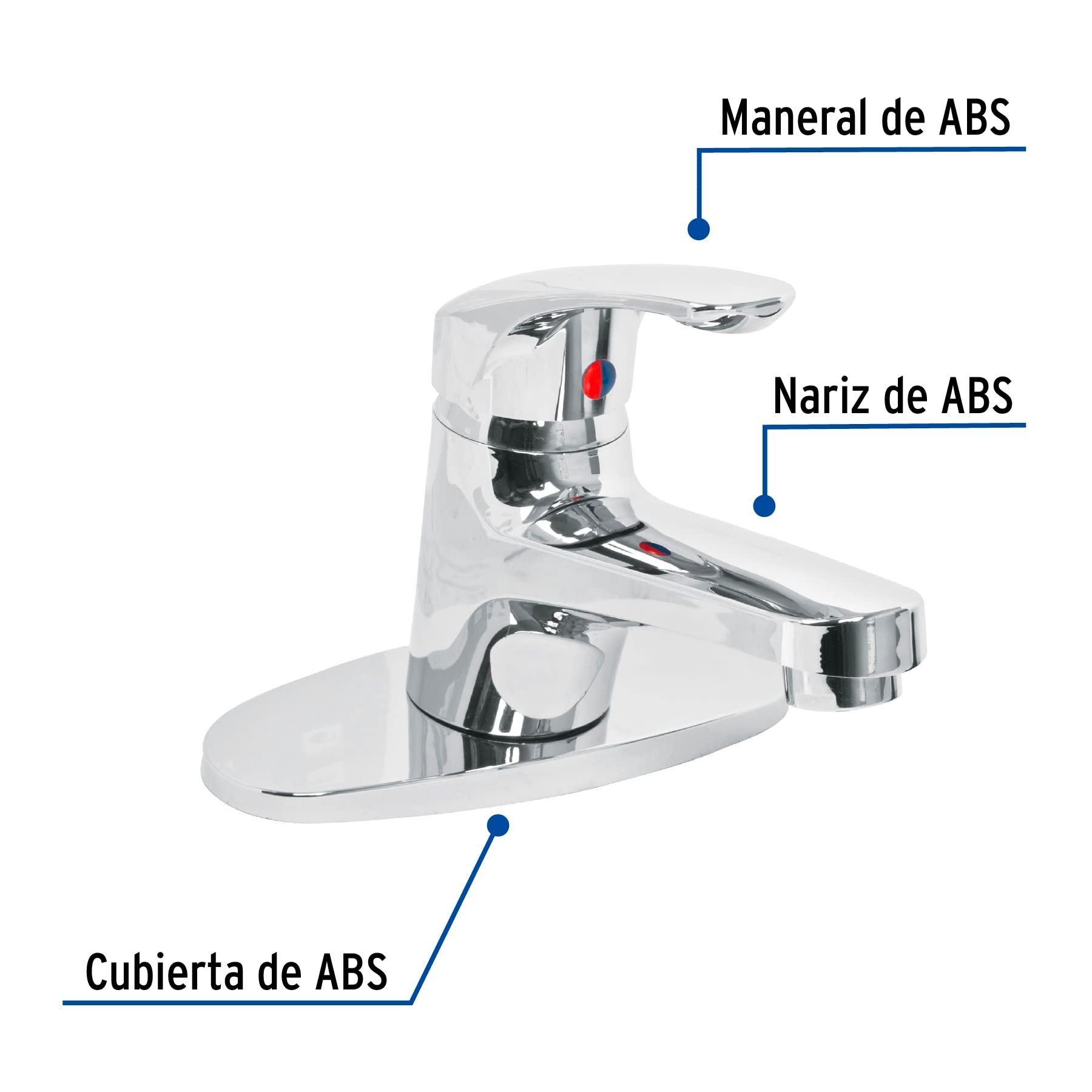 Lever Basin Mixer with Plastic Body - Durable Bathroom Faucet for Sink, Vanity & Powder Room | Easy Installation & Water-Saving Design