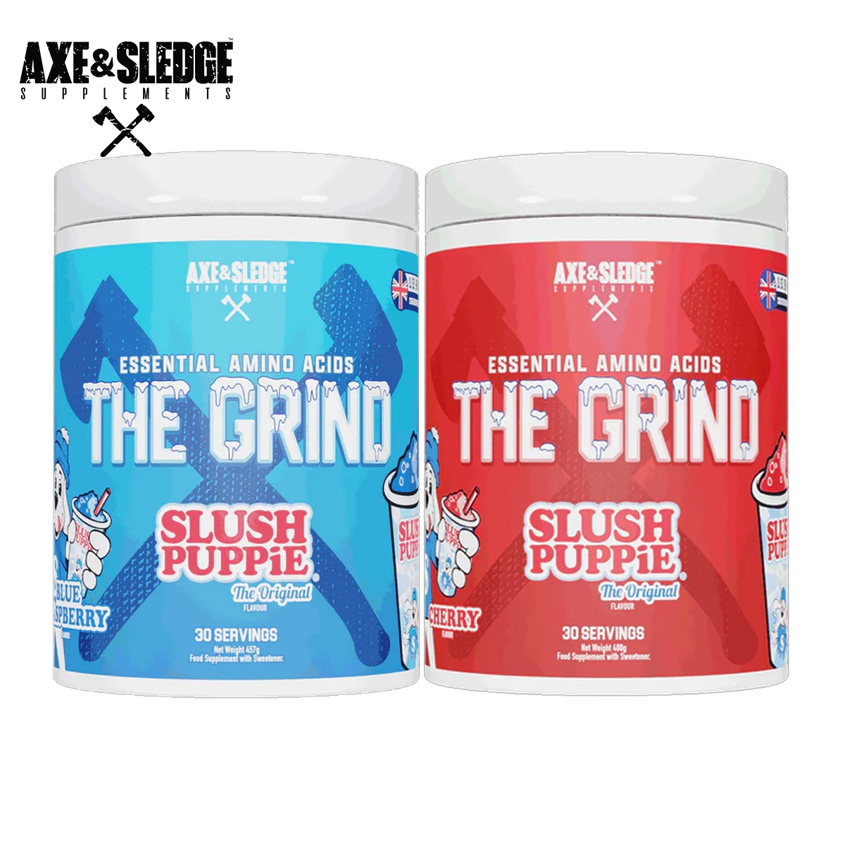 Axe & Sledge The Grind Pre-Workout Supplement Powder 457g (1 lb) - Boost Energy & Endurance for Intense Gym Workouts & Athletic Performance
