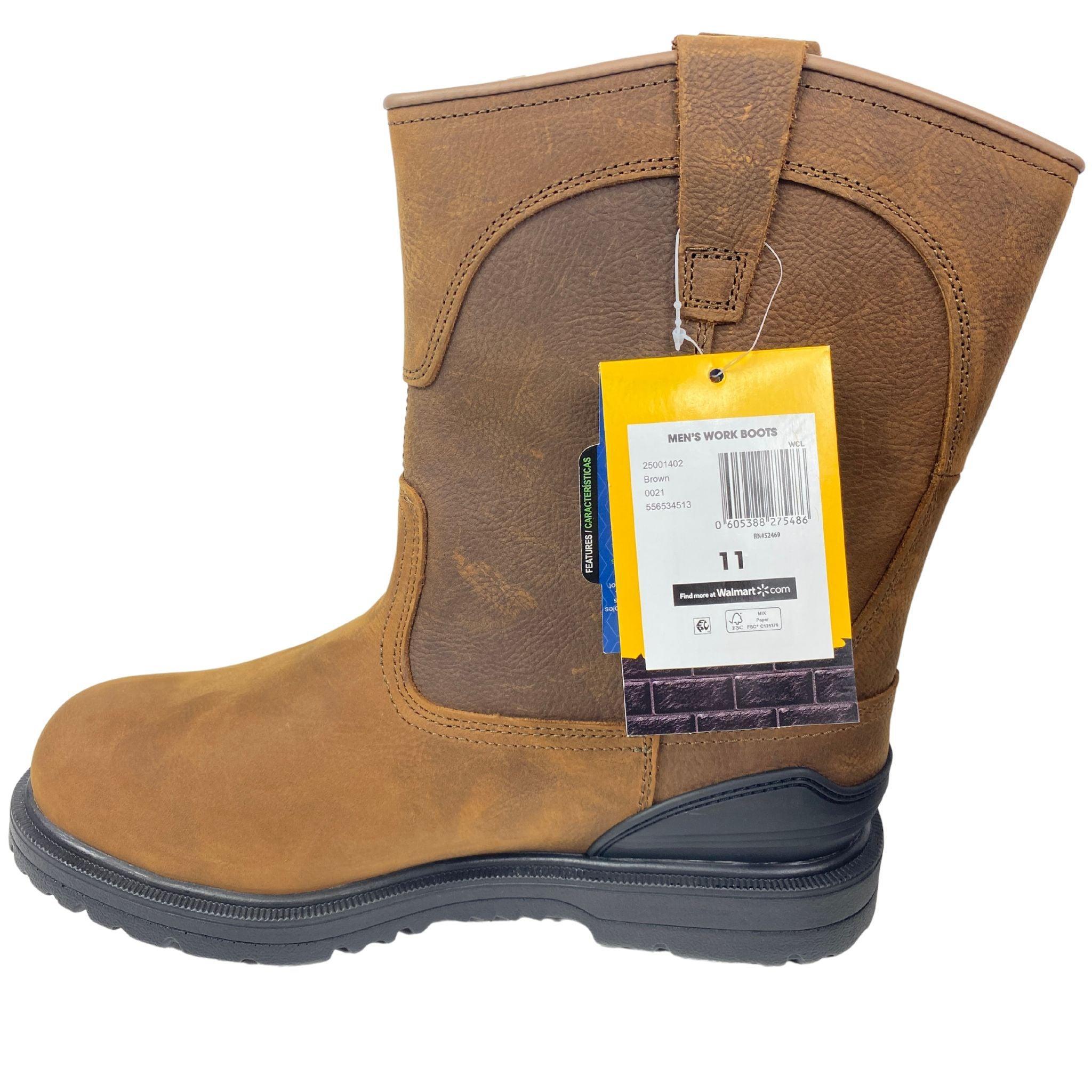 Herman Survivors Men's Bison Waterproof Steel Toe Work Boots - Slip Resistant Pull On Safety Shoes for Construction & Outdoor Work (10 Pack) - Ideal for Heavy Duty Jobs, Warehouse & Industrial Use