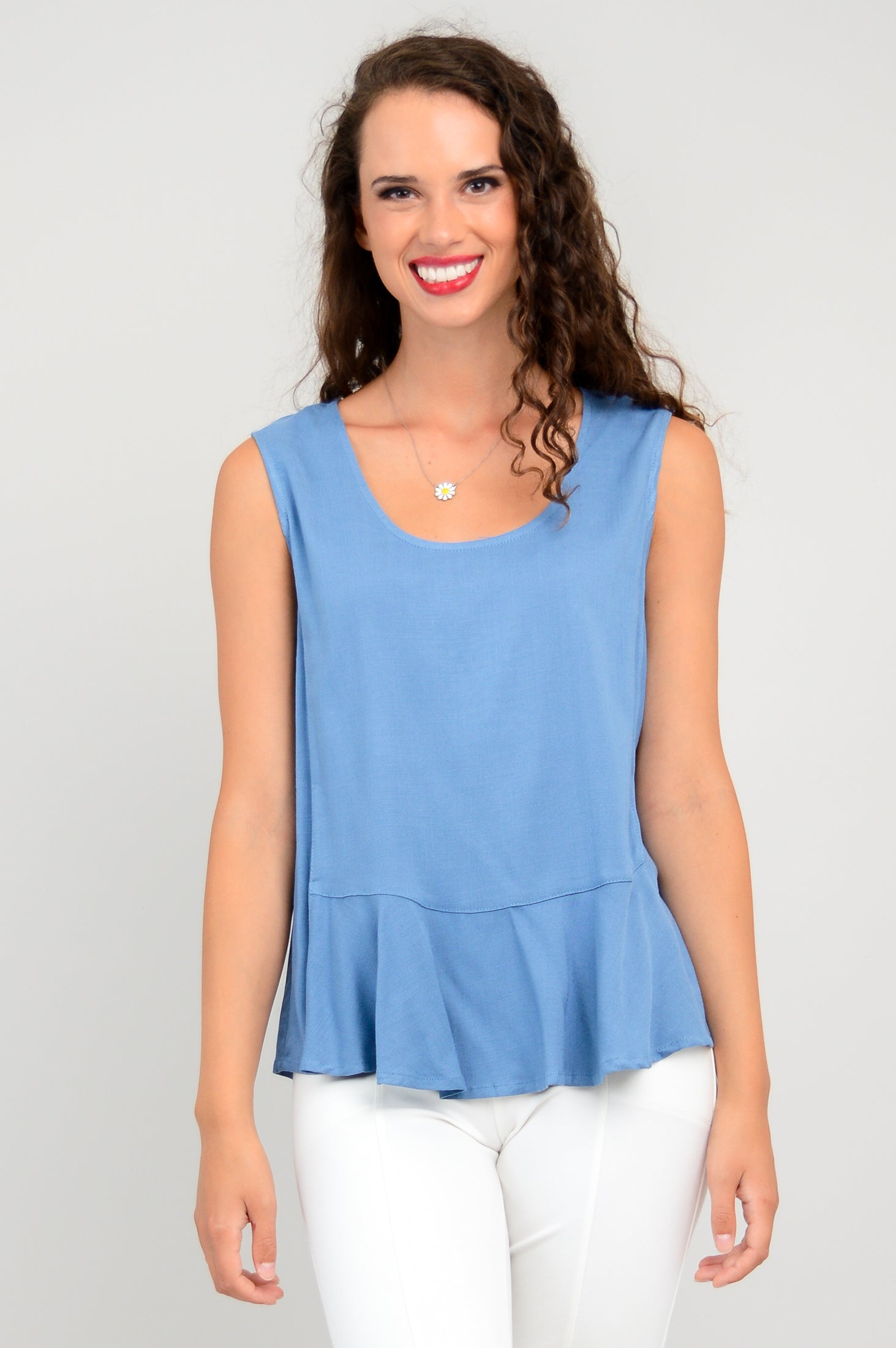 Ginny Tank Top | London Fog & Linen Bamboo Blend | Women's Casual Summer Tops | Perfect for Beach, Vacation & Everyday Wear - Final Sale
