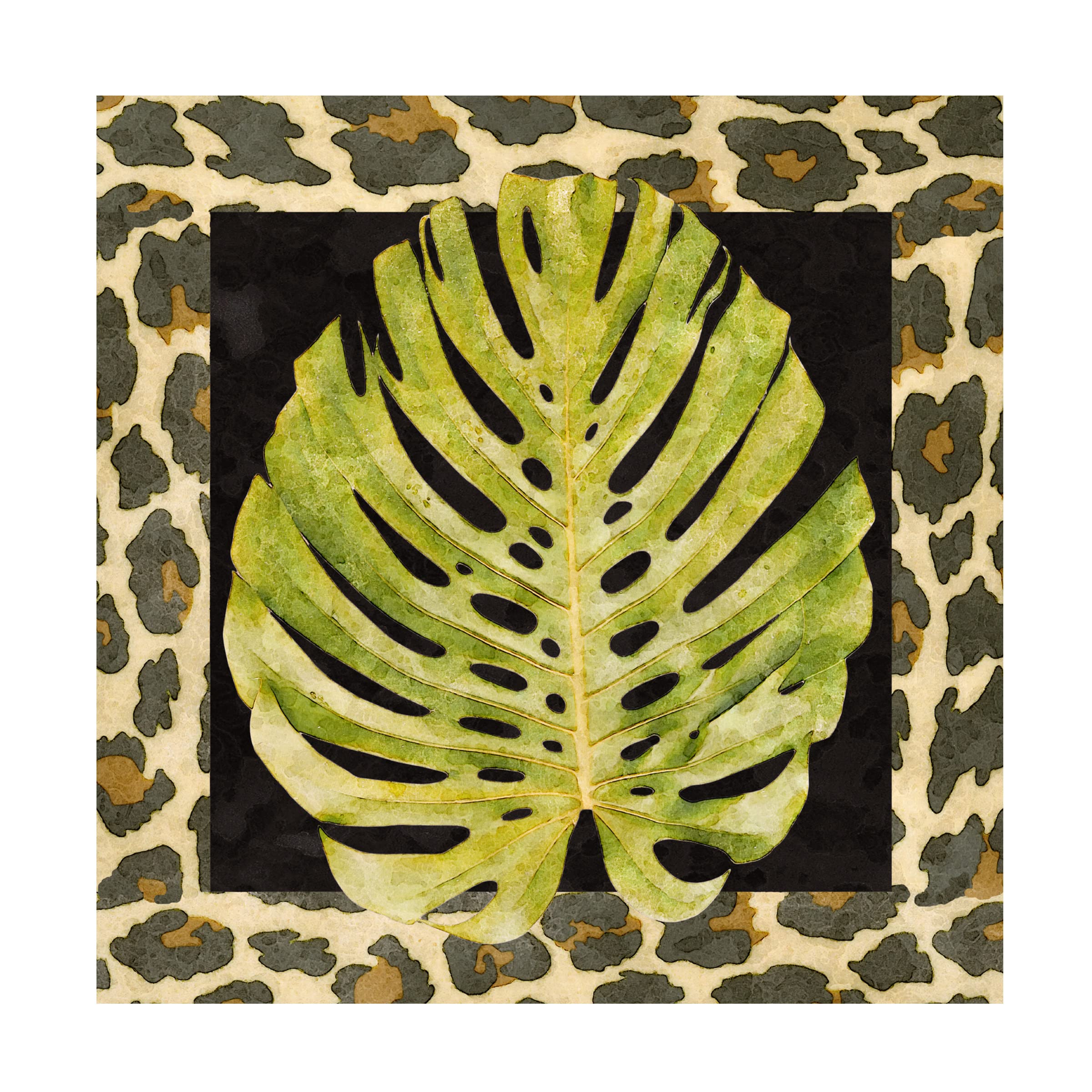 Trademark Fine Art 'Tropic Collection II' Canvas Wall Art by Alonzo Saunders - Vibrant Tropical Landscape Painting for Living Room, Bedroom & Office Decor