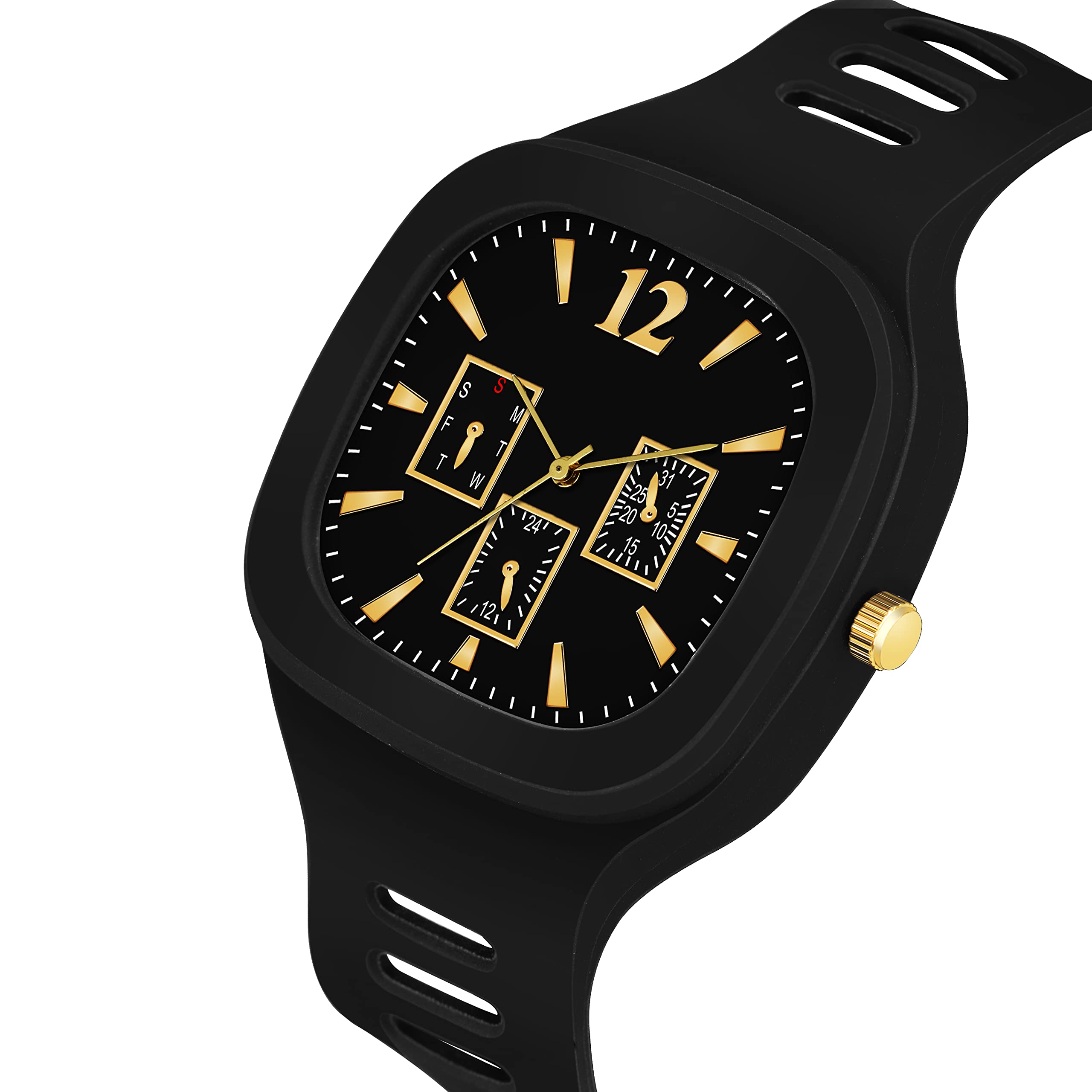 NEO VICTORY Square Dial Analog Watch for Men - Black, Blue, Grey, White Options | Stylish Casual & Business Timepiece for Everyday Wear