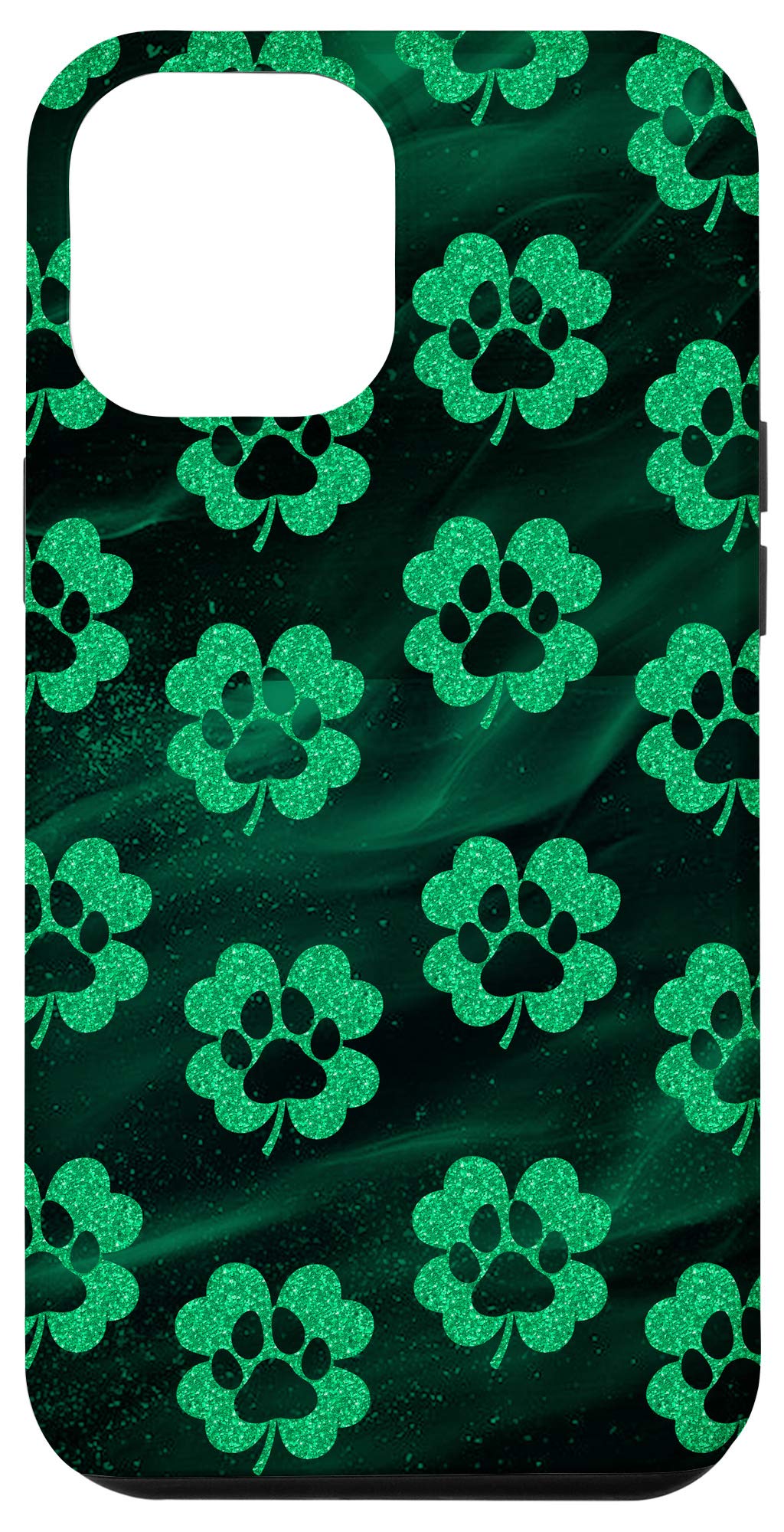 iPhone 12 Pro Max Case - Green Shamrock & Dog Paw Design | Protective Cover for St. Patrick's Day | Perfect for Daily Use, Parties & Festive Celebrations