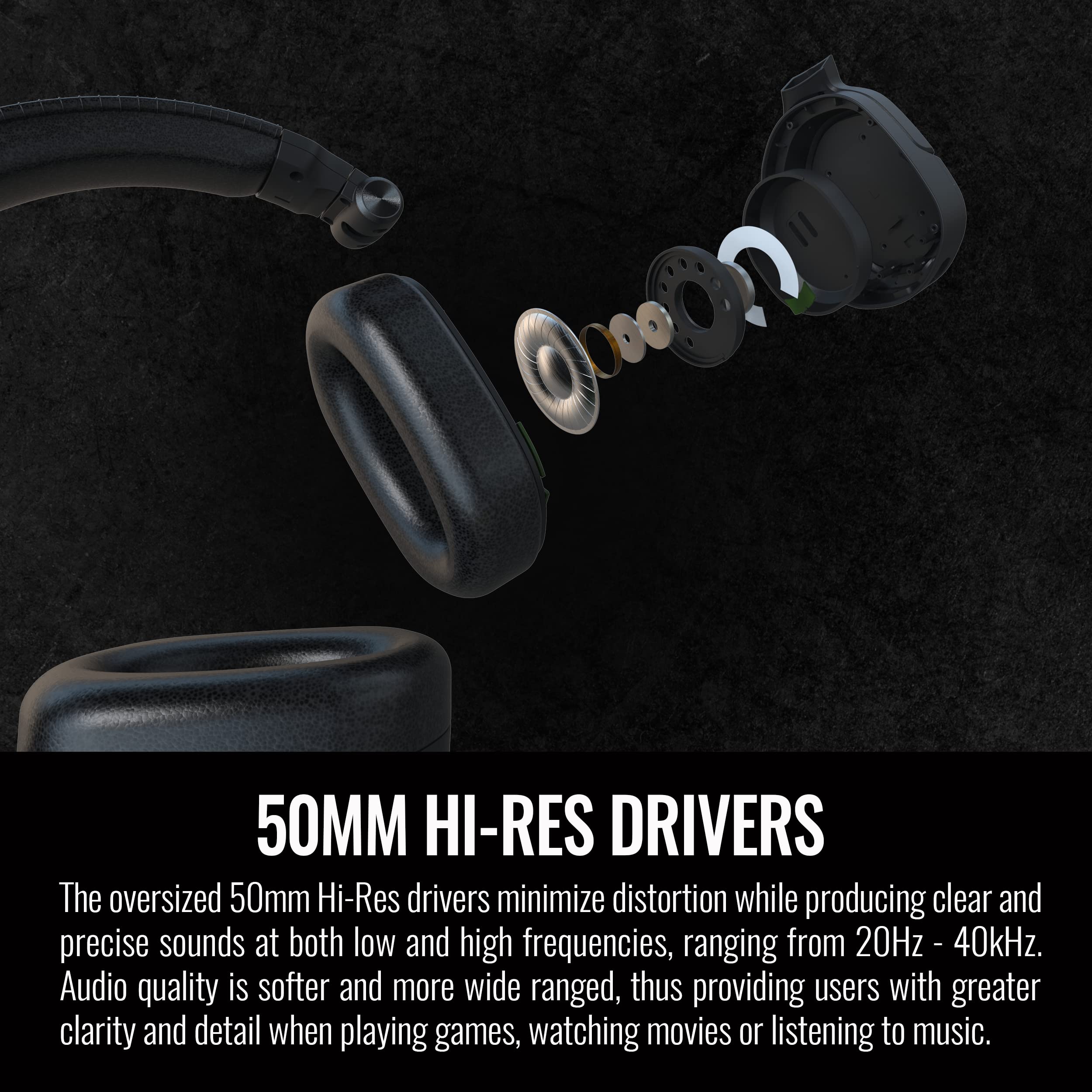 Thermaltake Argent H5 RGB 7.1 Surround Sound Gaming Headset with 50mm Hi-Res Drivers - Compatible with PC, Xbox One, PS4, Mac, Mobile & Nintendo Switch - Black (GHT-THF-DIECBK-31) - Perfect for Competitive Gaming, Streaming & Virtual Meetings