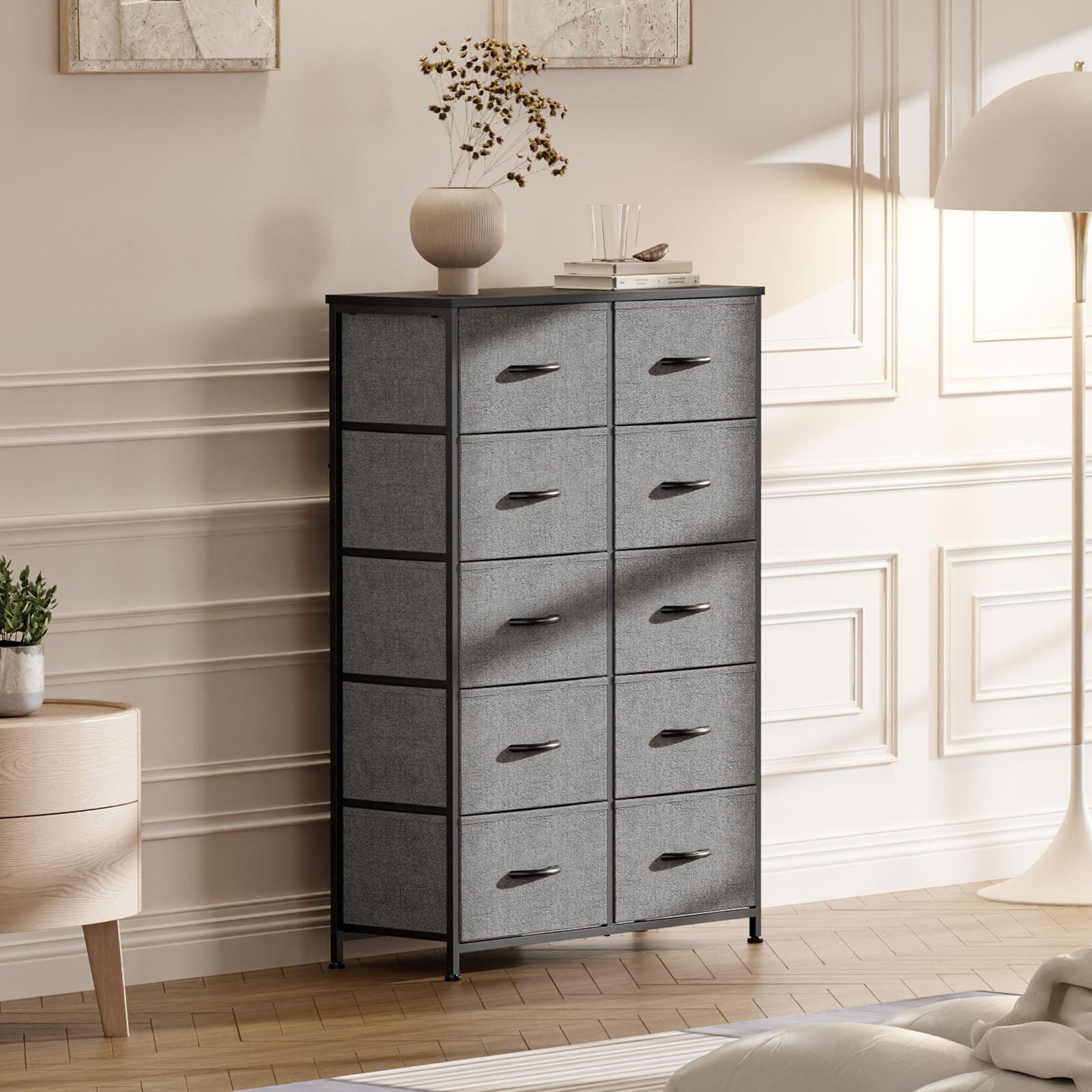 11-Drawer Fabric Dresser for Bedroom Storage - Sturdy Metal Frame Organizer for Clothes, Toys & Home Essentials | Space-Saving Closet & Nursery Organization Solution
