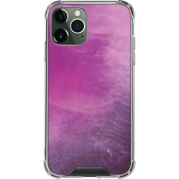 Skinit Clear Phone Case for iPhone 11 Pro Max - Purple Space Marble Design | Protective Slim Cover | Perfect for Everyday Use & Travel