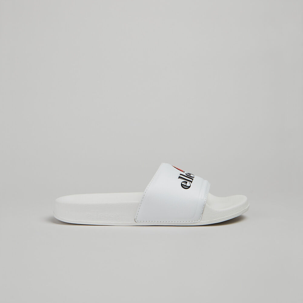 Ellesse Men's Filippo White Slides - Comfortable Summer Sandals for Pool, Beach & Casual Wear