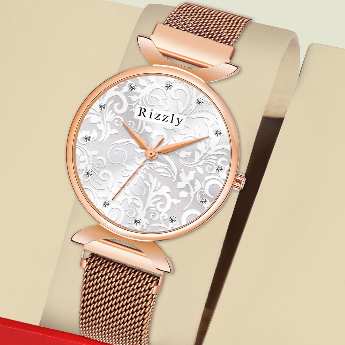 Septem Women's Analog Wrist Watch with Embellished Dial & Stainless Steel Wrap-Around Strap - Elegant Fashion Accessory for Office, Party and Daily Wear