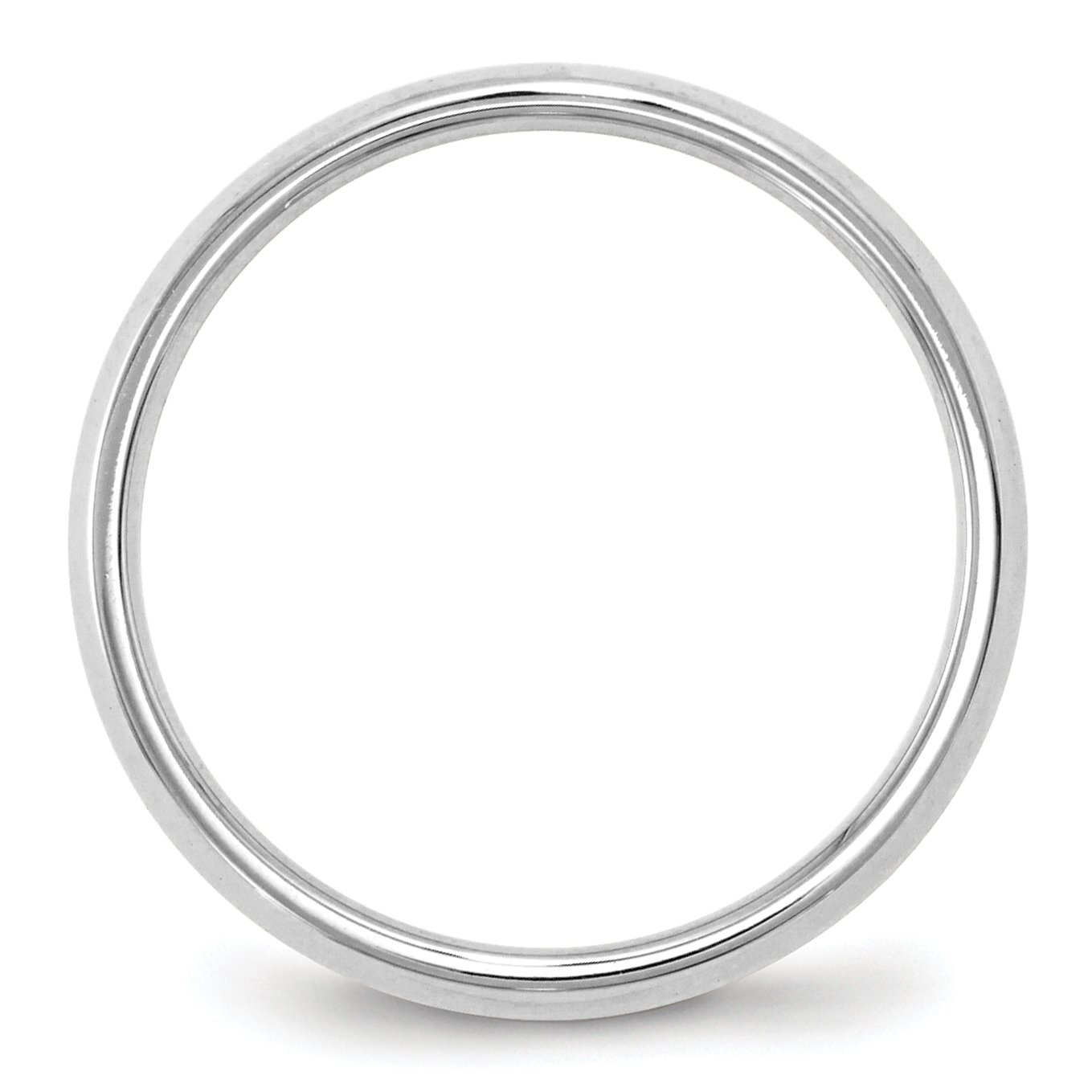 14K White Gold 2.5mm Comfort Fit Knife Edge Wedding Band Ring for Men - Durable Solid Gold Wedding Ring for Him, Anniversary Gift, Engagement Ring, Promise Ring - Perfect for Everyday Wear & Special Occasions