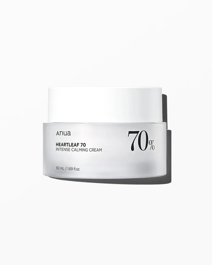 ANUA Heartleaf 70% Soothing Face Cream 50ml - Korean Skincare for Sensitive Skin, Redness Relief & Hydration - Perfect for Daily Calming Routine & Post-Treatment Care
