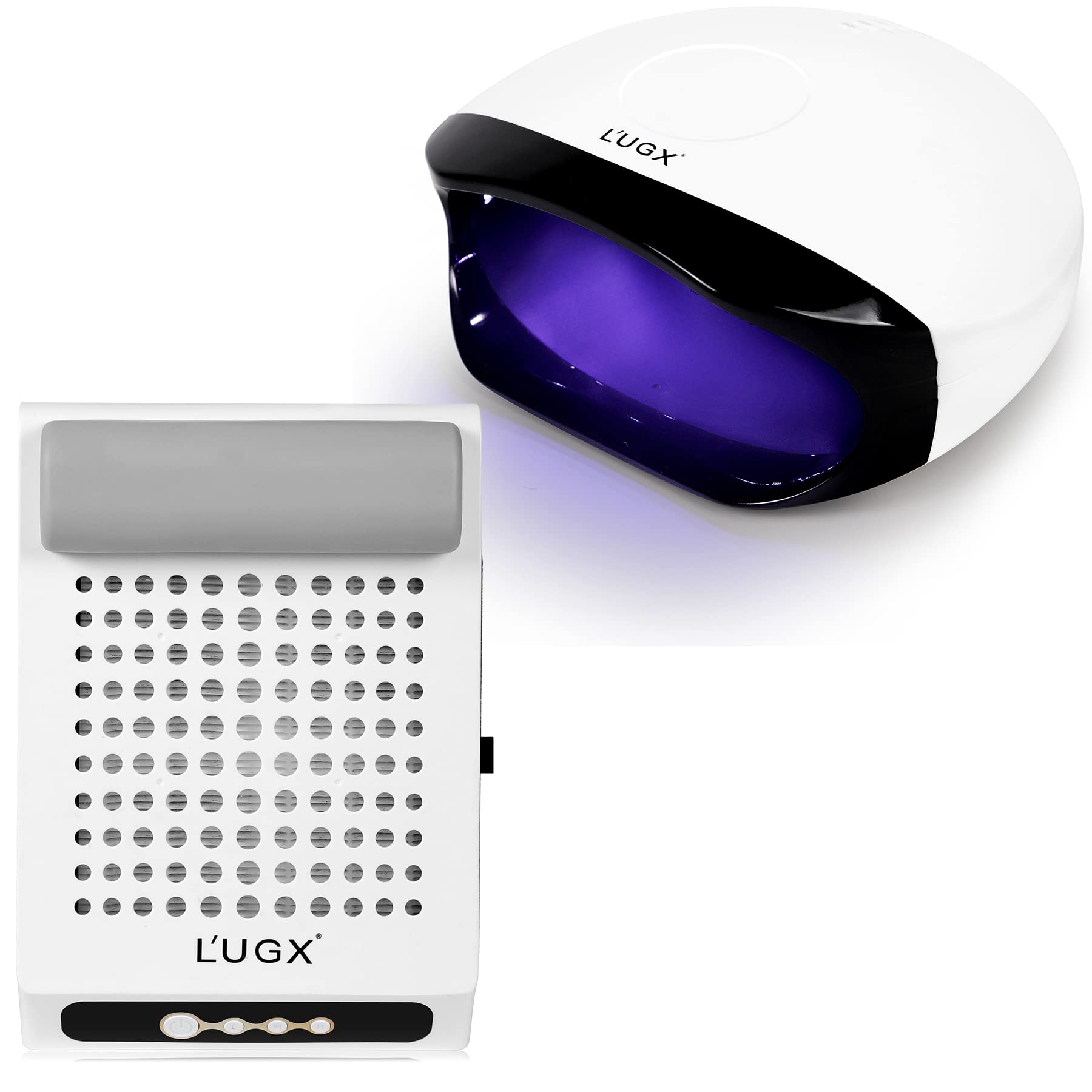 Professional Rechargeable Nail Dust Collector with UV/LED Nail Lamp - Portable Manicure Tool for Home & Salon Nail Art, Gel Polish Curing & Dust-Free Nail Care