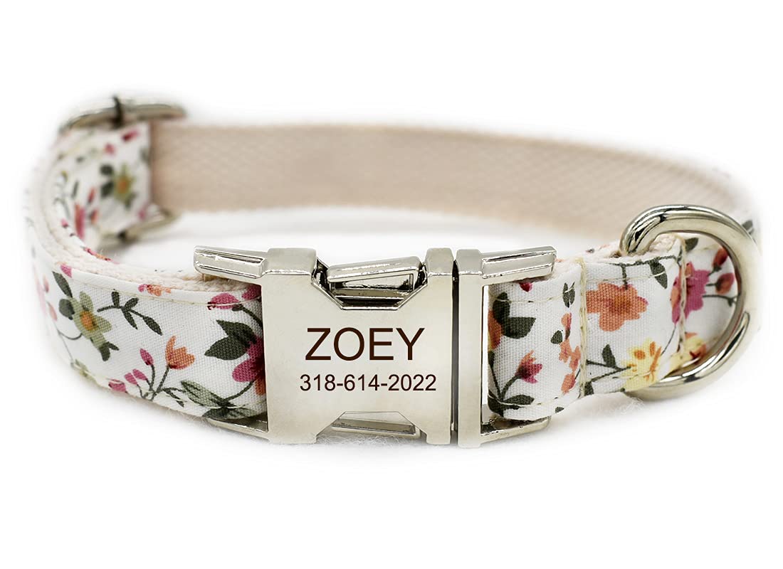 Personalized Dog Collar with Name & Phone Engraving - for Small to Large Pets - Perfect for Walks & ID Safety
