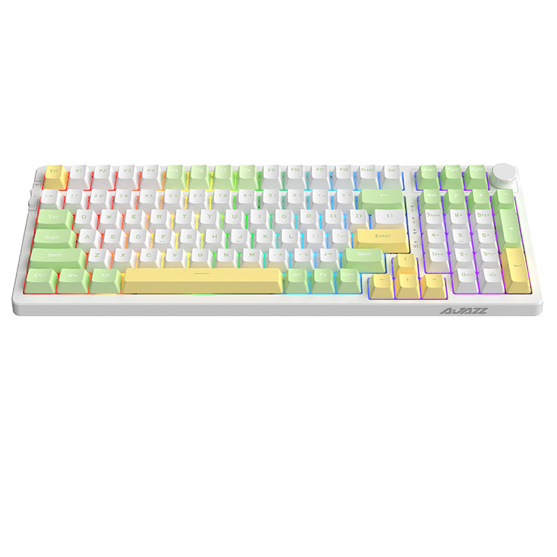 Ajazz AK992 Hot Swappable Gasket Mount 3-Mode Wireless Mechanical Keyboard - 96% Layout for Gaming, Typing & Office Work