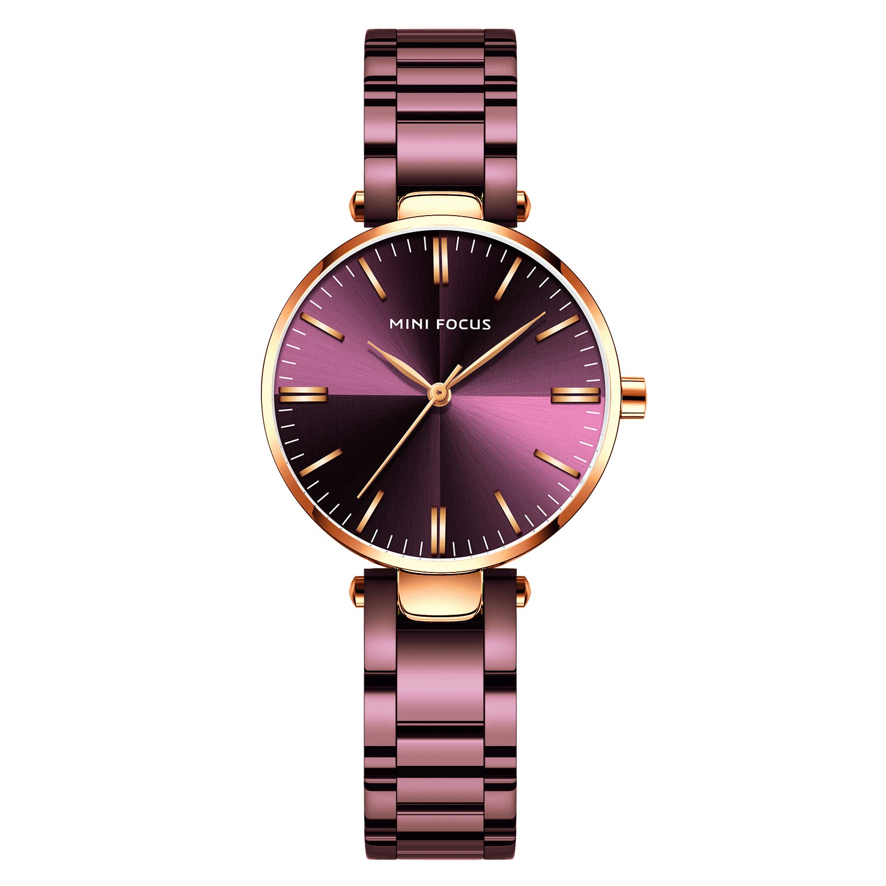 Mini Focus Women's Stainless Steel Quartz Watch - Waterproof Luxury Simple Wristwatch for Girls & Ladies - Classic Fashion Timepiece for Work, Dating & Everyday Wear