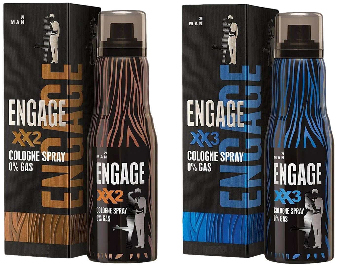 Engage XX3 & XX2 Cologne Spray for Men - 135ml Eau de Toilette | Long-Lasting Fragrance for Work, Date Night & Special Occasions