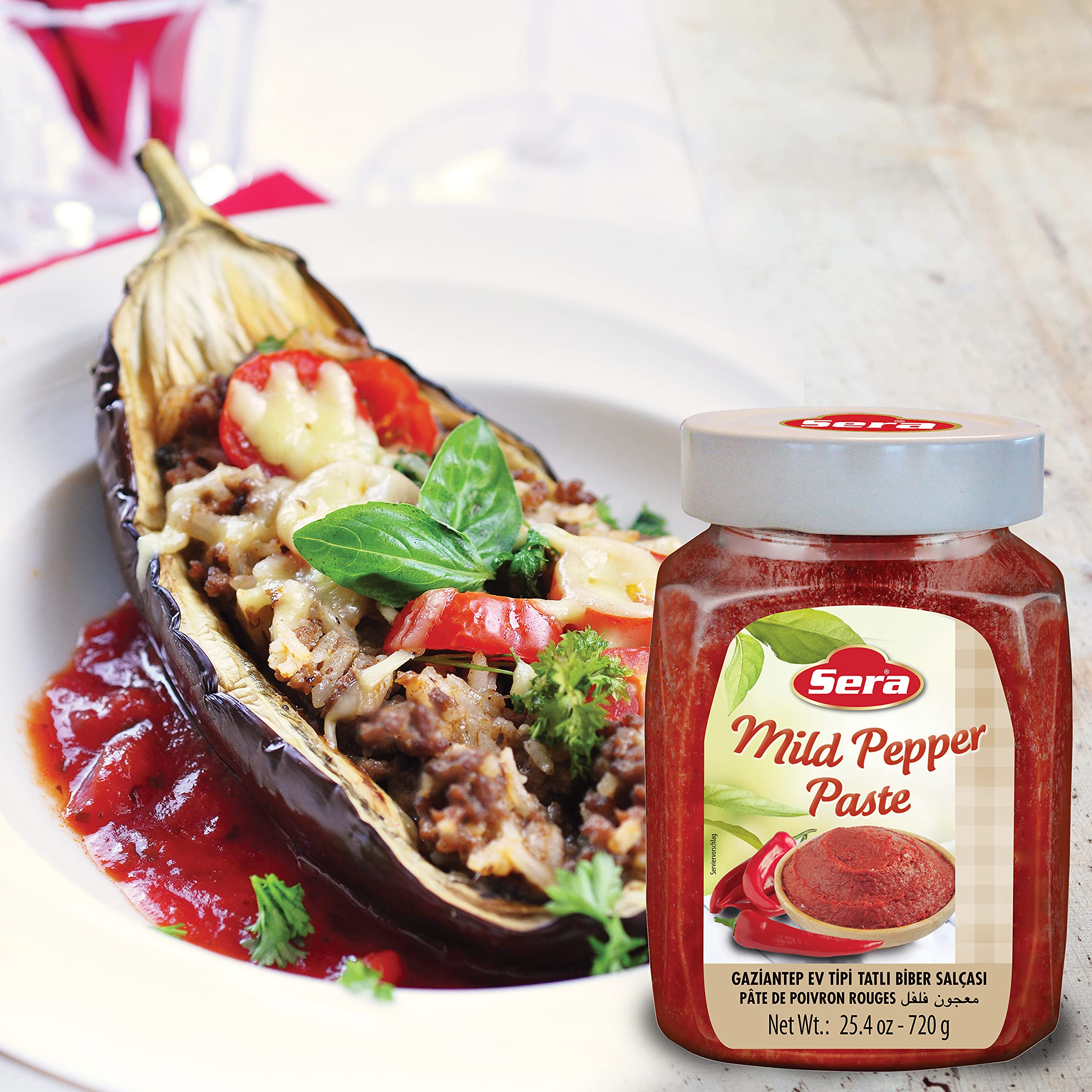 Sera Mild Pepper Paste 25.4 Oz (2 Pack) – Sugar-Free, No Artificial Preservatives – Add Spicy Flavor to Cooking, Sandwiches, Tacos & BBQ – Perfect for Home Chefs & Food Lovers