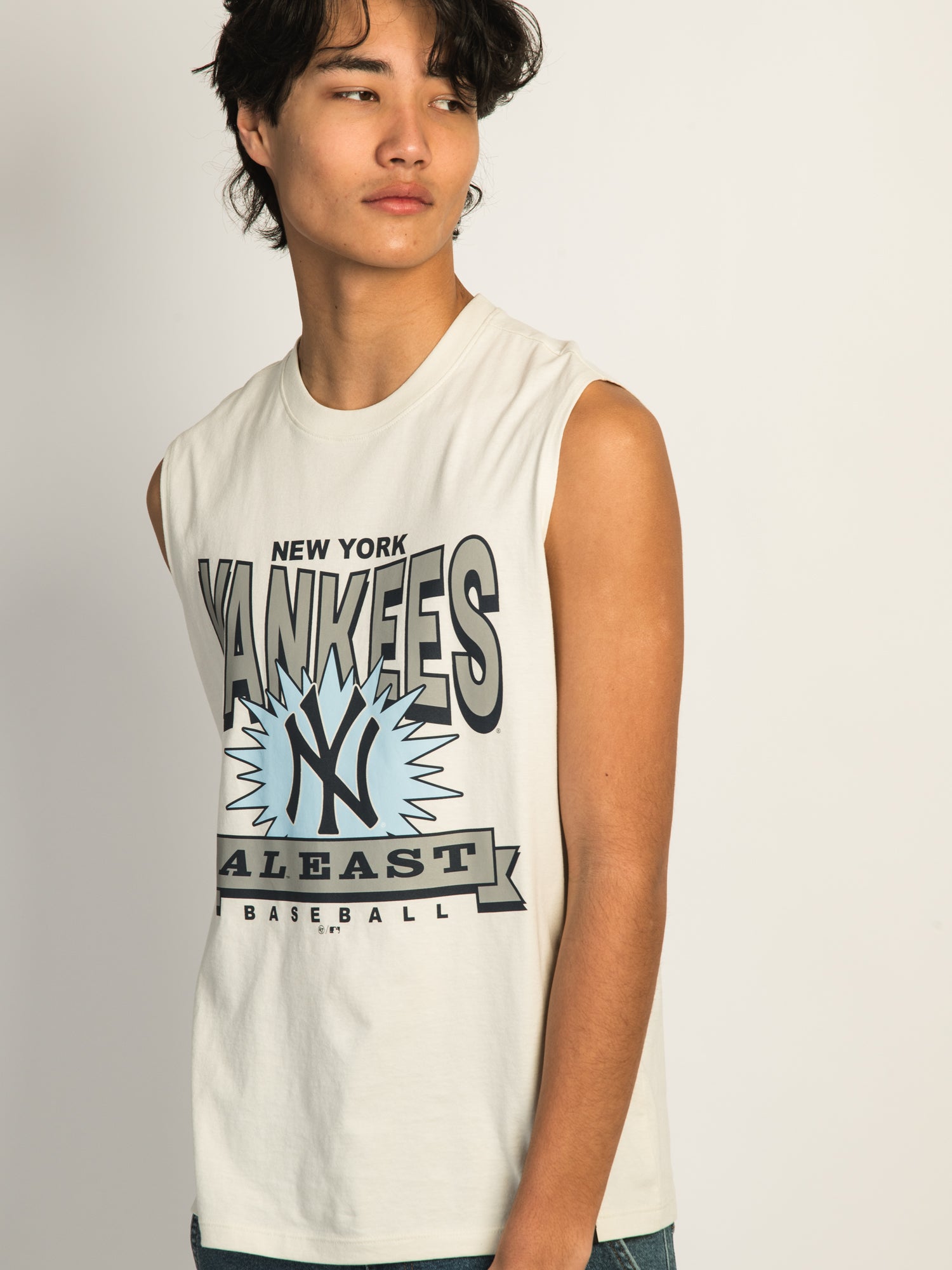 New York Yankees Muscle Tank Top for Men - Comfortable Sleeveless Workout Shirt for Gym, Running & Sports Fans