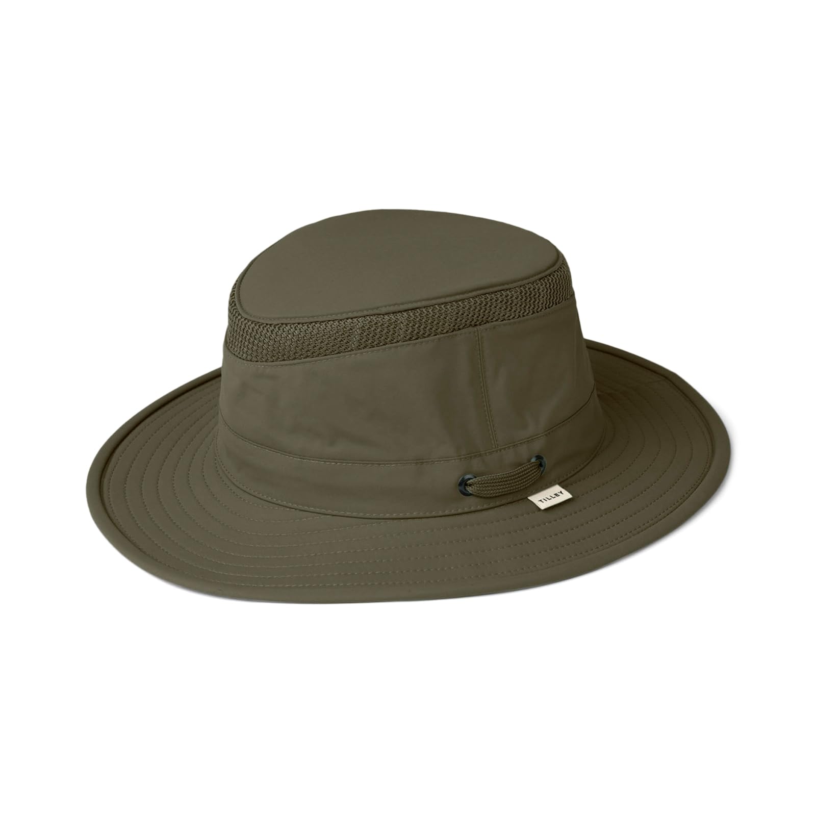 Tilley LTM5 Airflo Medium Brim Recycled Sun Hat for Men - Olive, Size 7.875 US - UV Protection Outdoor Hiking, Fishing & Travel Hat