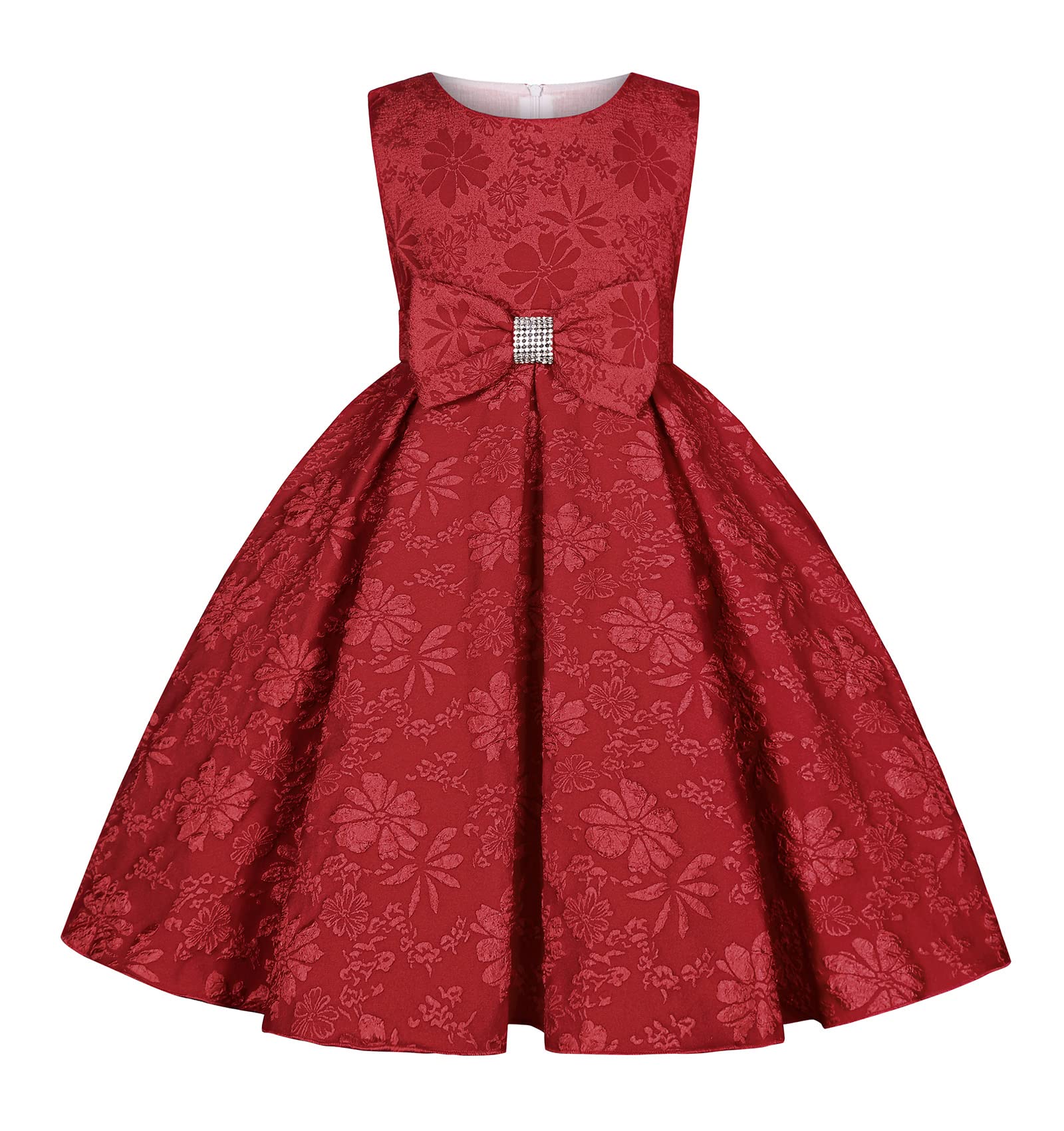 Geeda Baby Flower Girl Dress for Toddler Girls - Princess Party Cupcake Coral Dress for Weddings, Birthday Parties & Special Occasions