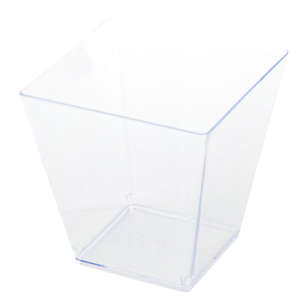 8 oz Square Clear Plastic Large Kova Cup - 2 3/4