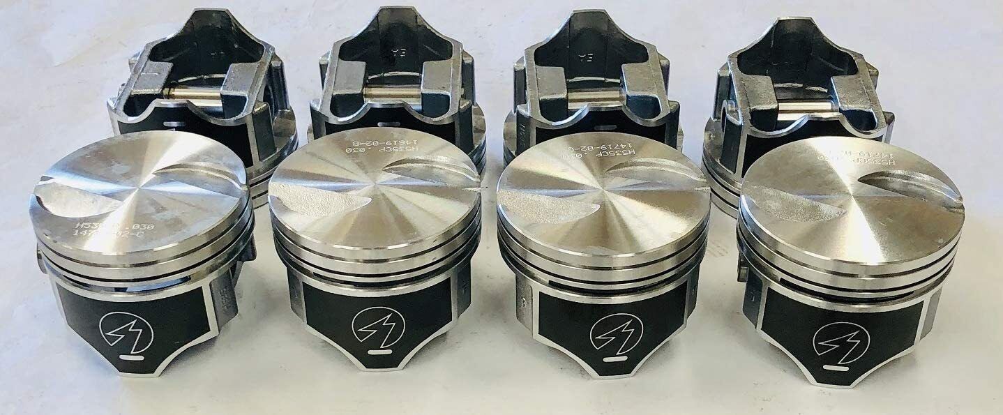 SPEED PRO Hypereutectic Coated Skirt Flat Top Pistons Set of 8 for Ford BB 460 .030 - High Performance Engine Upgrade for Racing & Street Use