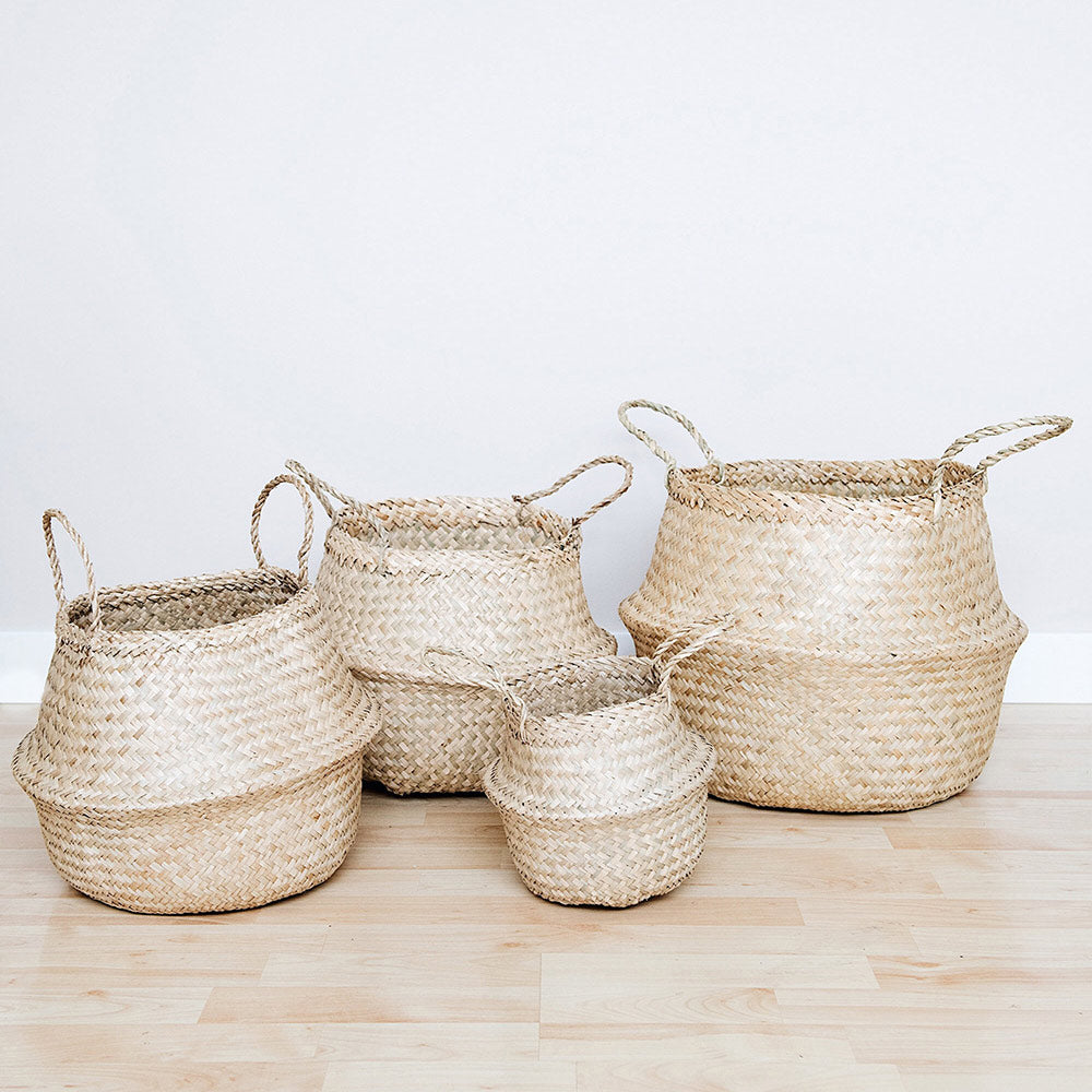 Billie Belly Basket - Premium Handwoven Storage Basket for Home Organization | Perfect for Laundry, Toys, Blankets & Nursery Decor