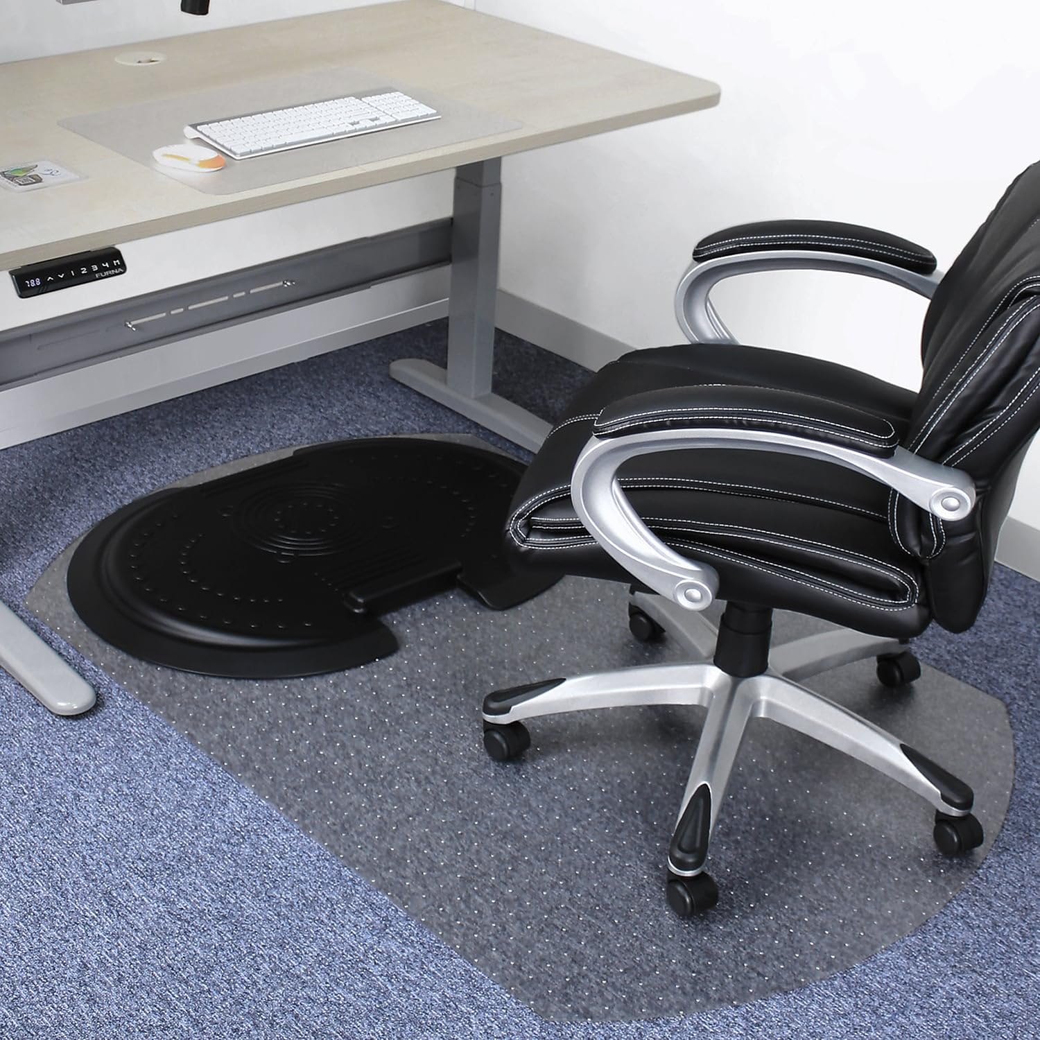 Floortex® AFS-TEX® 5000 Sit to Stand Anti-Fatigue Mat for Office & Home - Ergonomic Carpet Solution for Standing Desks, Workstations & Home Offices