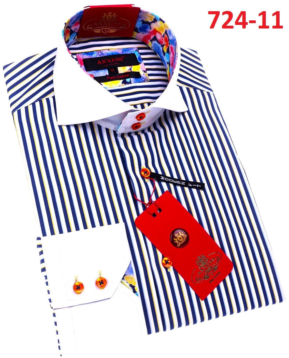 Axxess Modern Fit Shirt 724 11 - Premium Comfort Stretch Dress Shirt for Men | Perfect for Office, Business Meetings & Formal Occasions