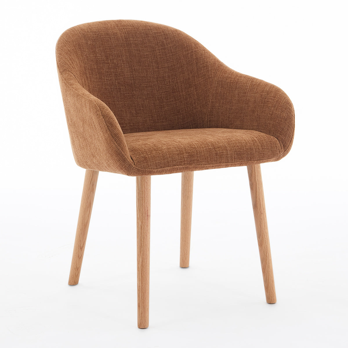 Chloe Fabric Dining Arm Chair - Upholstered Comfortable Dining Room Chair with Padded Seat - Perfect for Kitchen, Dining Room, and Home Decor