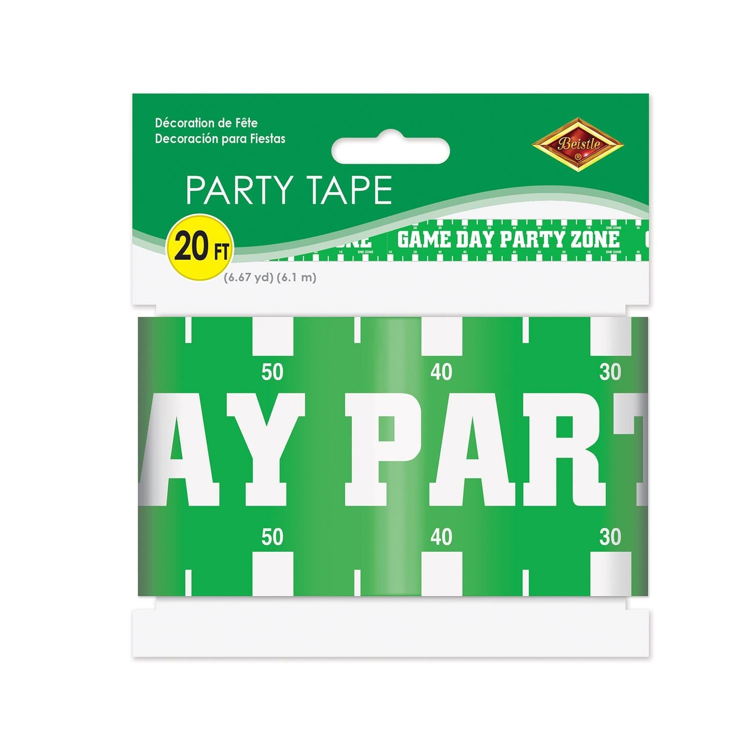 12 Pack Beistle Game Day Party Zone Decorative Tape - Perfect for Sports Events, Birthday Parties & Home Decor