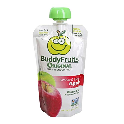 Buddy Fruits Vegan Orchard Blend 4.1oz Squeeze Packs - 100 Count Case | Healthy Snack for Kids, On-the-Go Nutrition, Lunch Box Essential
