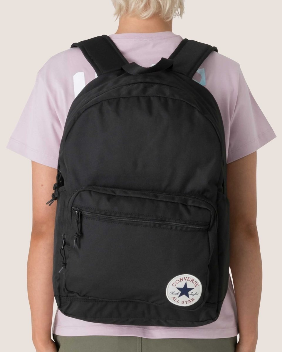 Converse Go 2 Black Backpack - Stylish & Durable School & Travel Backpack for Men & Women - Perfect for College, Work & Outdoor Adventures