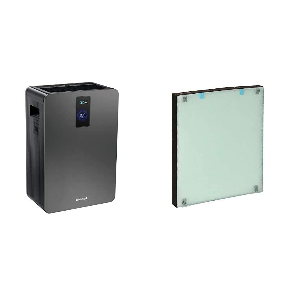 BISSELL air400 Professional HEPA Air Purifier with Carbon Filter for Large Rooms & Homes | Replacement HEPA & Pre-Filter 2521 | Ideal for Allergies, Pet Dander & Smoke Removal in Bedrooms, Living Rooms & Offices