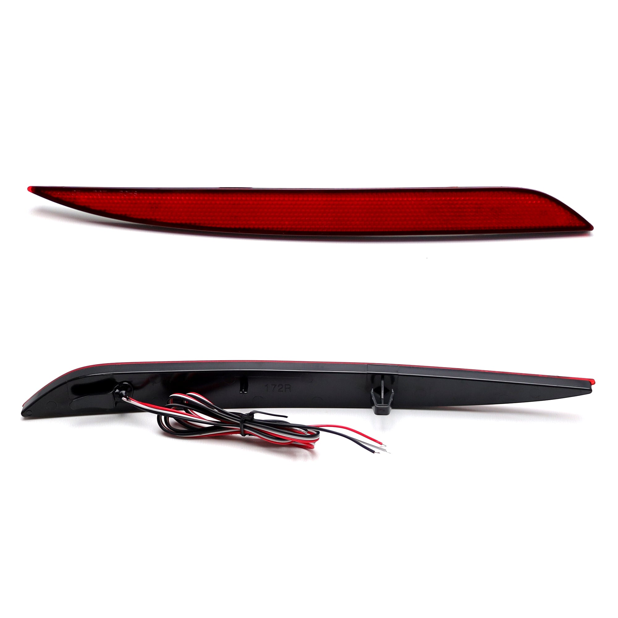Dark Red LED Rear Bumper Reflector Light Kit for Tesla Model Y (2020-2023) - Upgrade Your Tesla's Style & Safety for Night Driving & Car Shows