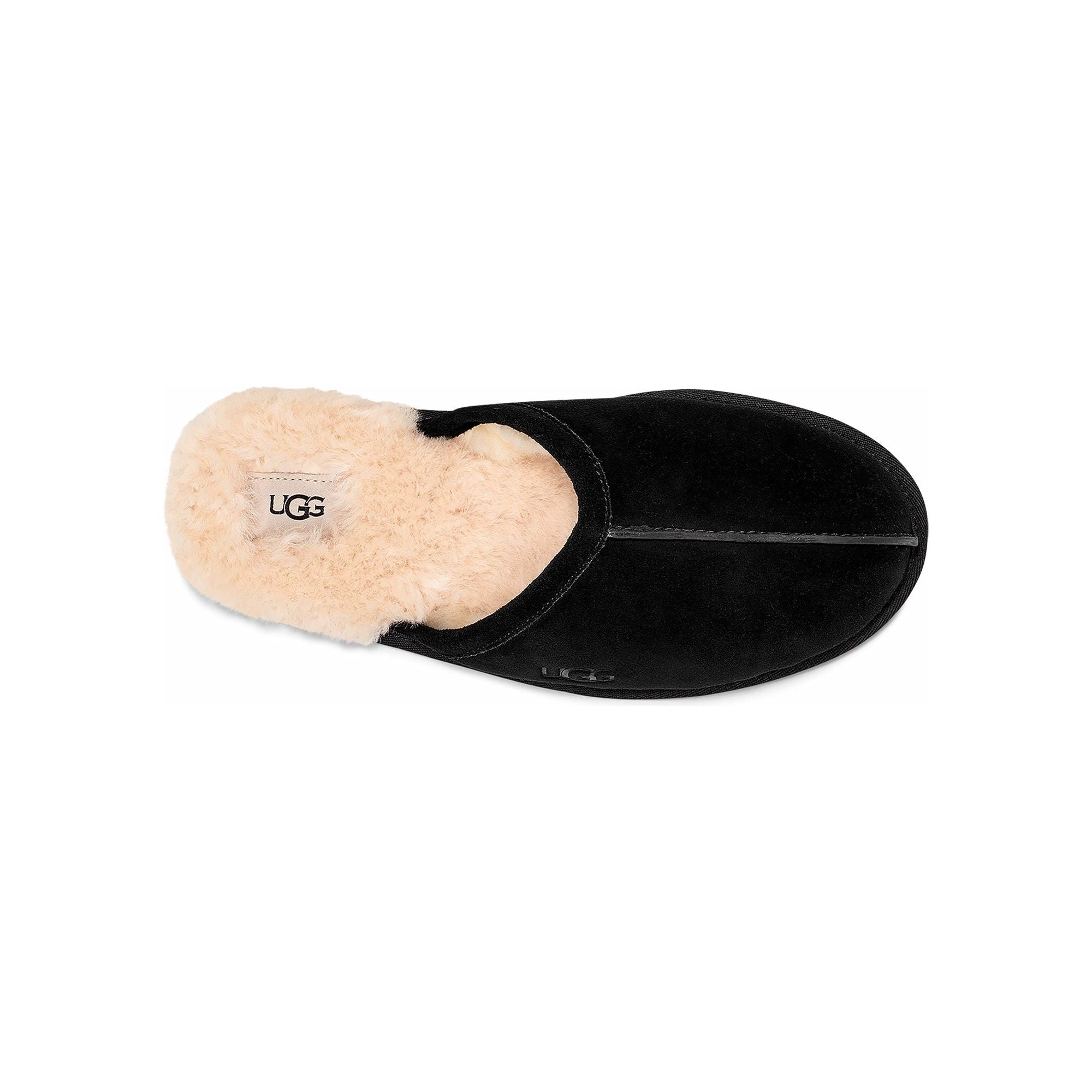 UGG Men's Scuff Slipper - Black Suede Indoor/Outdoor House Shoes for Comfort & Warmth - Perfect for Home, Lounge & Backyard Relaxation