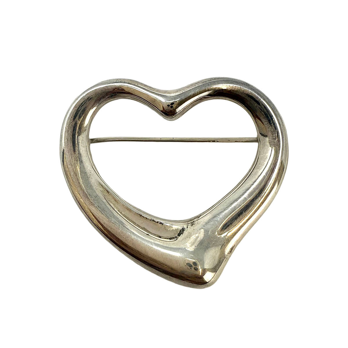 Tiffany & Co. Sterling Silver Heart Pin - Elegant Jewelry Gift for Women, Perfect for Valentine's Day, Anniversary & Special Occasions