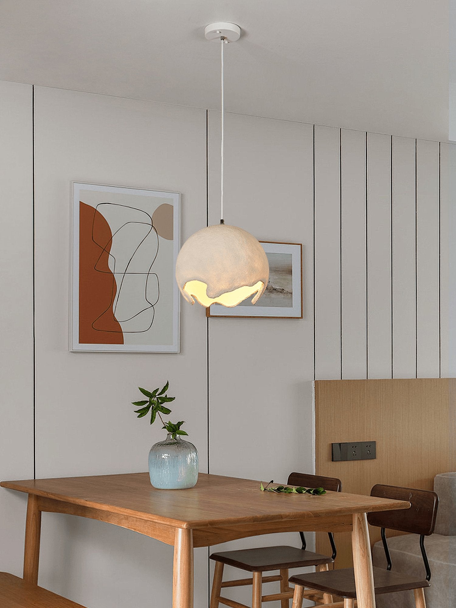 Modern Geometric Resin Pendant Light - Handcrafted Hexagon Ceiling Lamp for Dining Room, Kitchen Island & Bedroom Decor - Dimmable LED Lighting Fixture