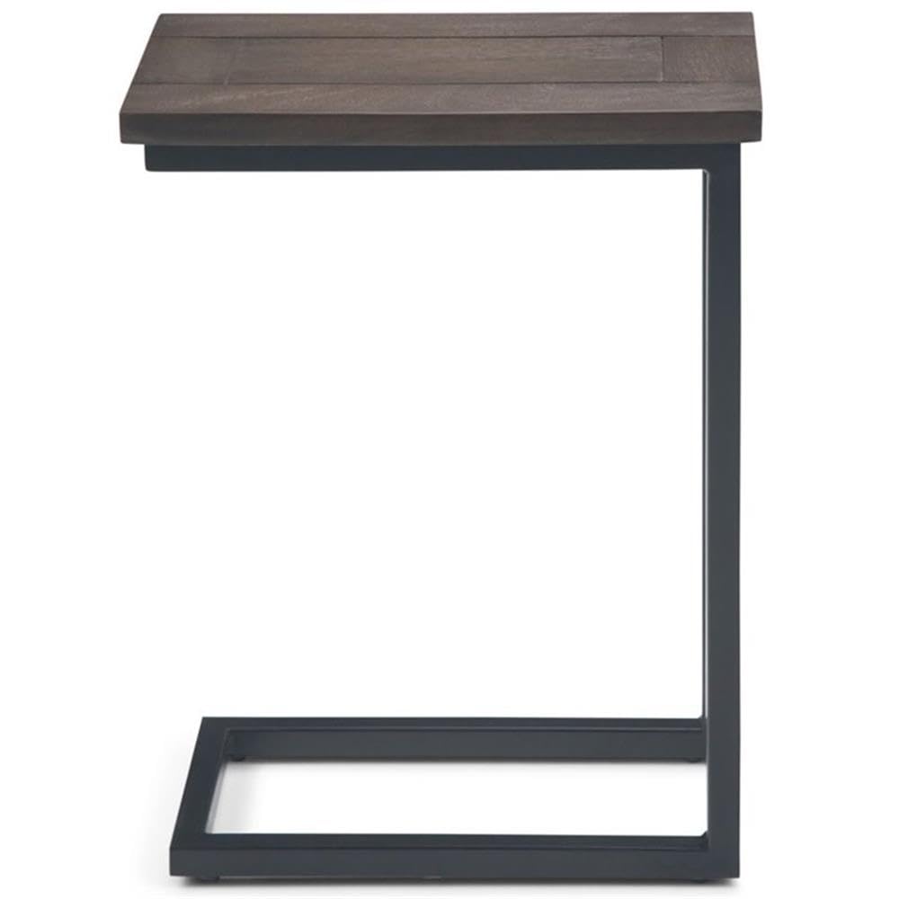 Trent Home Modern Walnut and Black End Table - Stylish Nightstand for Bedroom, Living Room, or Office