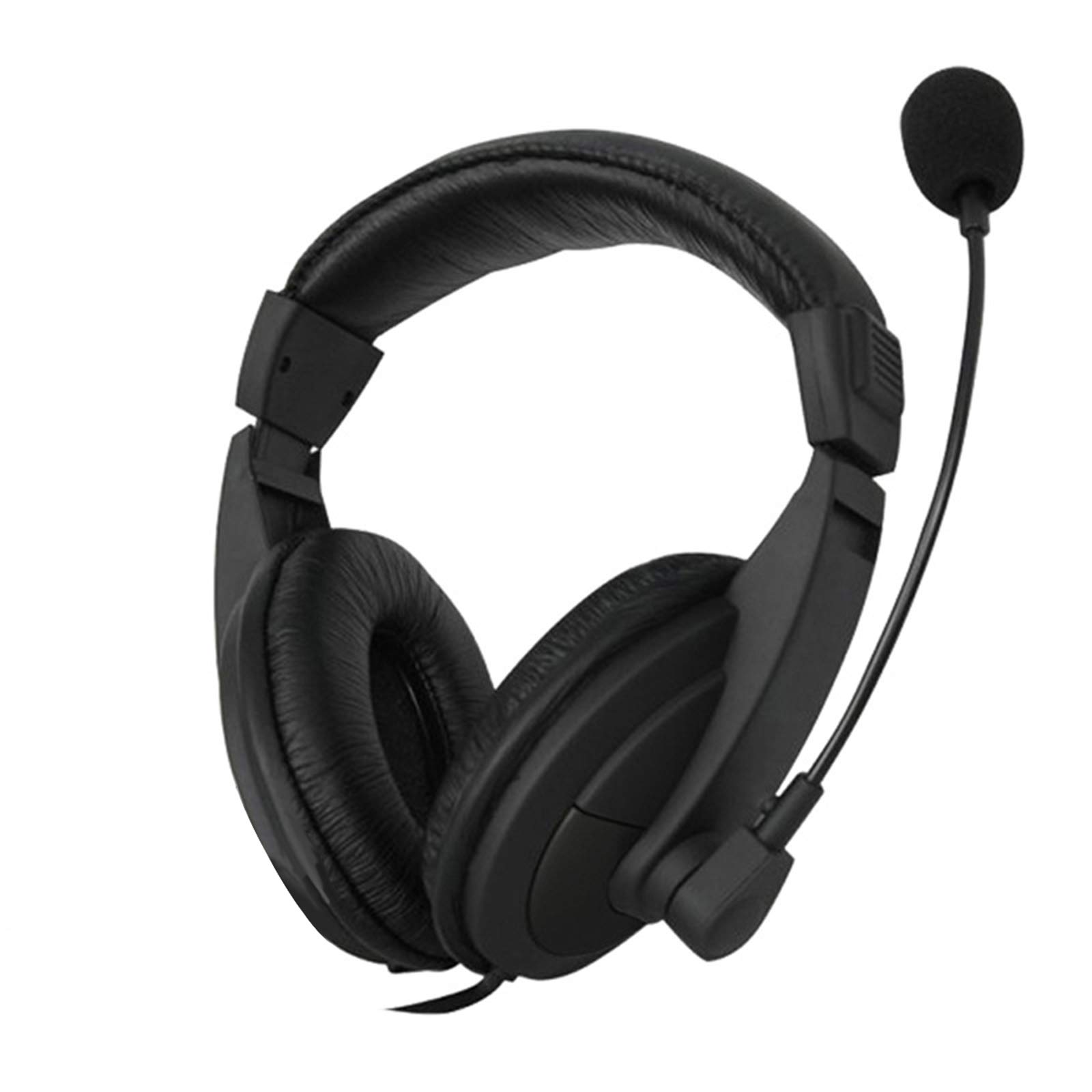 SOONHUA Wired Closed-Back Gaming Headset with Noise-Cancelling Mic | Adjustable Headband & Custom Pressure | Volume Control | Perfect for PC, PS4, Xbox Gaming & Online Meetings