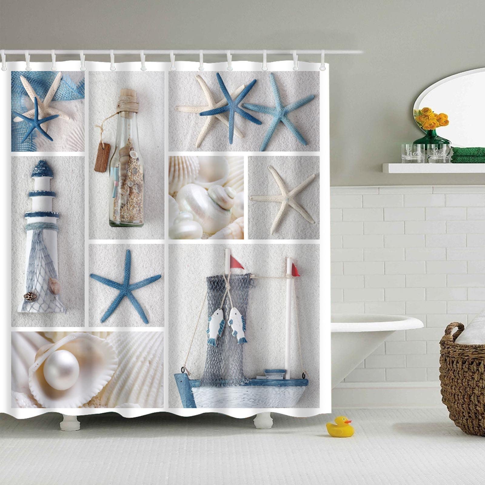 Floral Watercolor Leaves Shower Curtain - 72