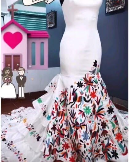 2025 Mexican Embroidered Wedding Dress with Train – 5-Layer Mermaid Quinceañera Gown in Vibrant Colors | Perfect for Bridal, Quinceañera & Special Occasions