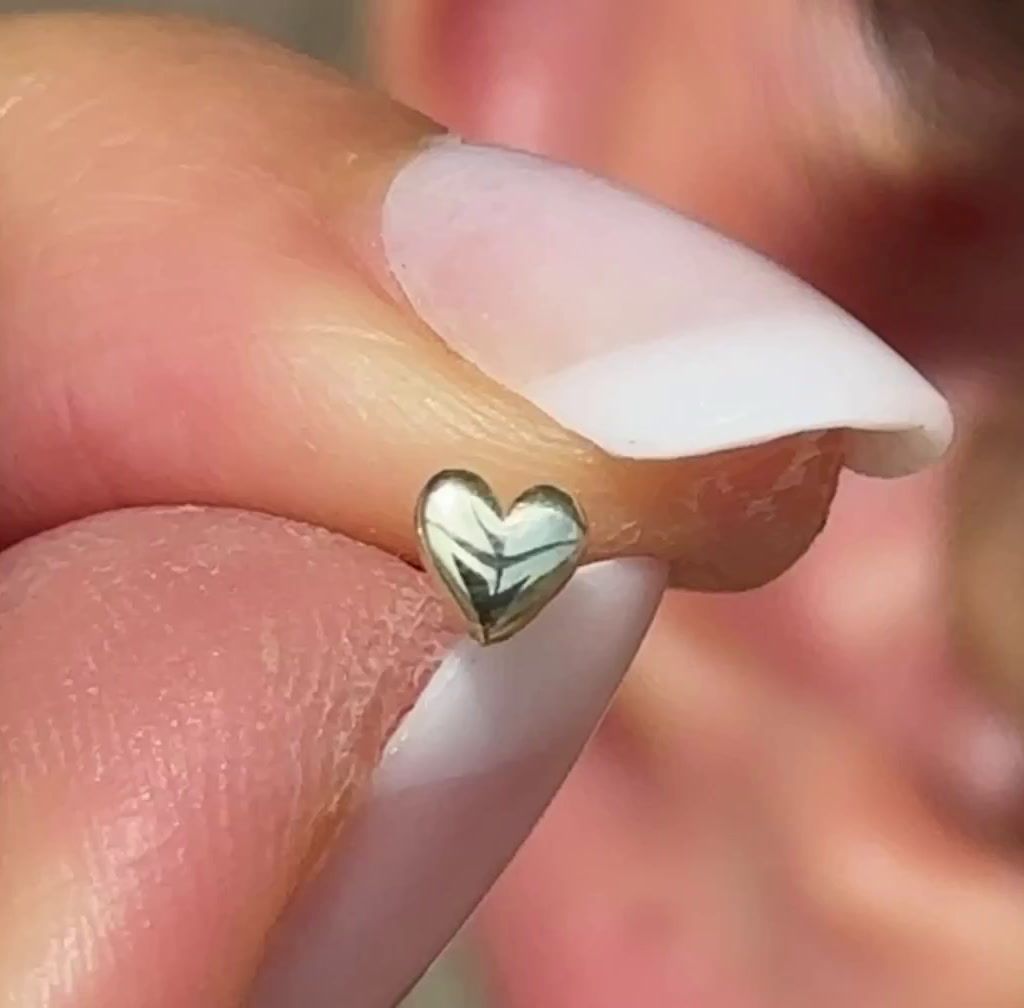 Minimalist Heart Flat Back Stud Earrings in Solid 14k Yellow Gold - Perfect for Everyday Wear, Gifts & Special Occasions