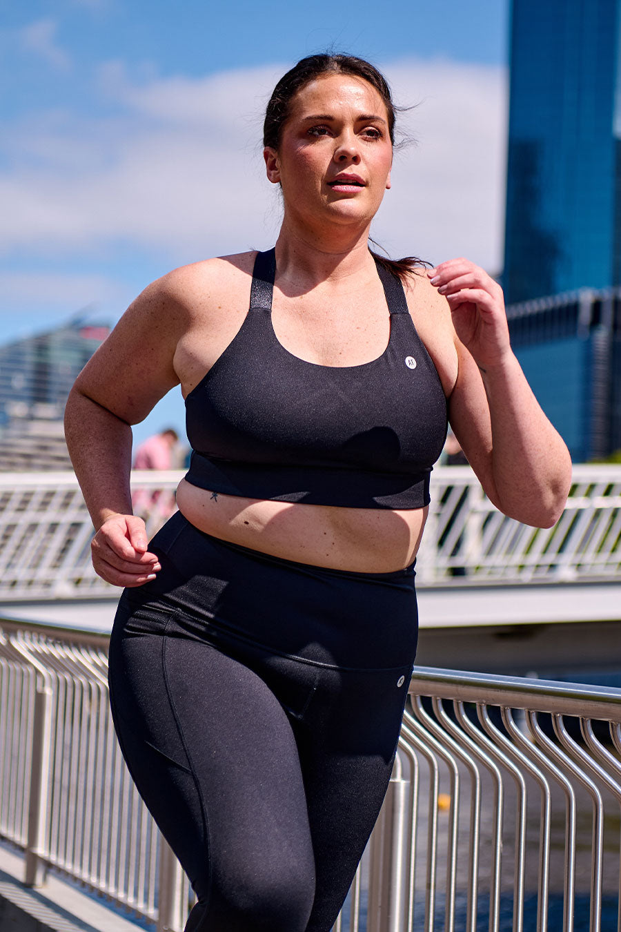 Adjustable Utility Move Bra - Comfortable & Supportive for Yoga, Running & Daily Wear - Black