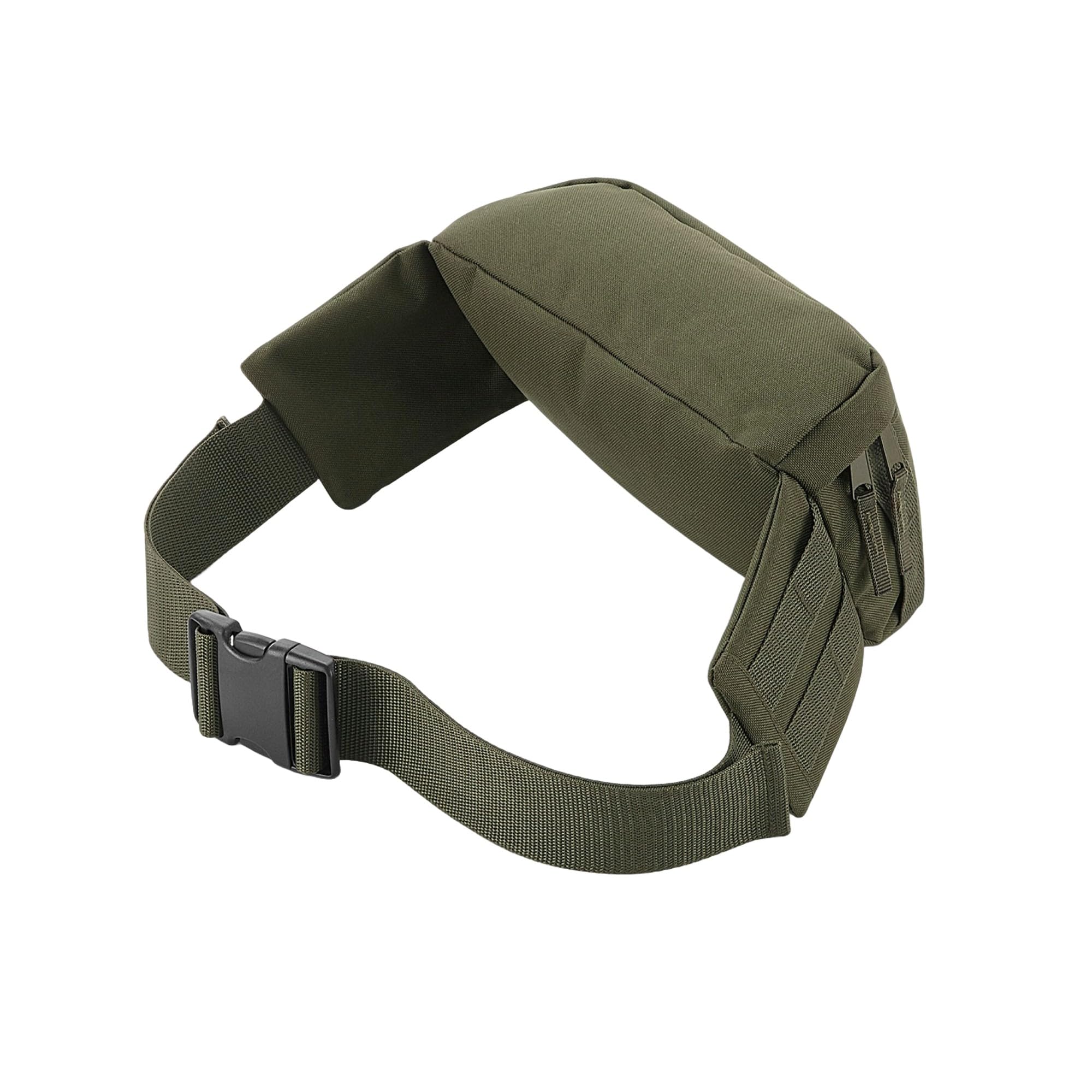 Tactical MOLLE Waist Pack BG842 - Army Military Fanny Pack with Utility Belt - Durable Military Green Hip Bag for Outdoor Hiking, Camping & Travel Accessories